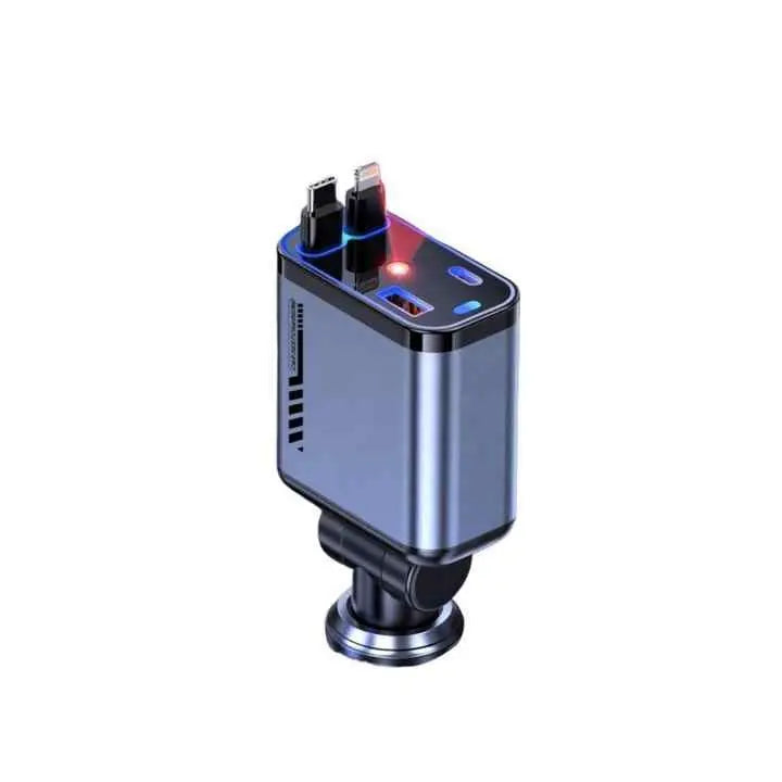 4 IN 1 Retractable Car Phone Charger