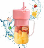 Electric Juicer Bottle with Straw