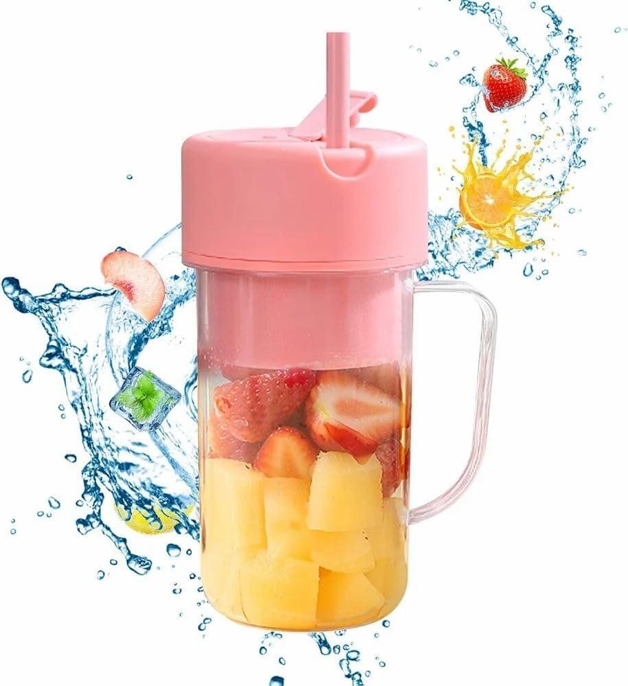 Electric Juicer Bottle with Straw