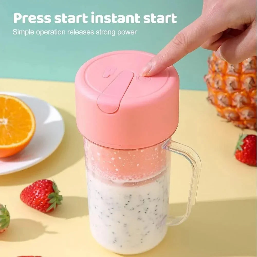 Electric Juicer Bottle with Straw