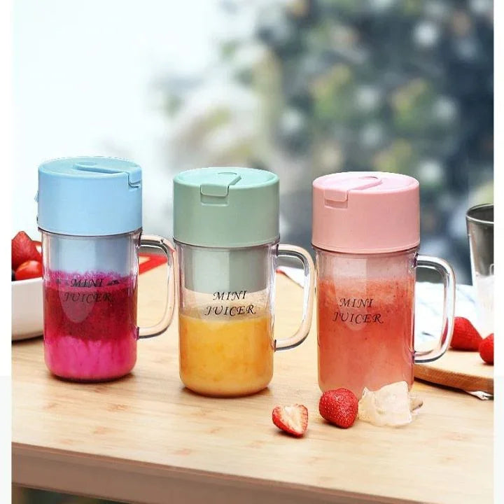 Electric Juicer Bottle with Straw