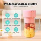 Electric Juicer Bottle with Straw