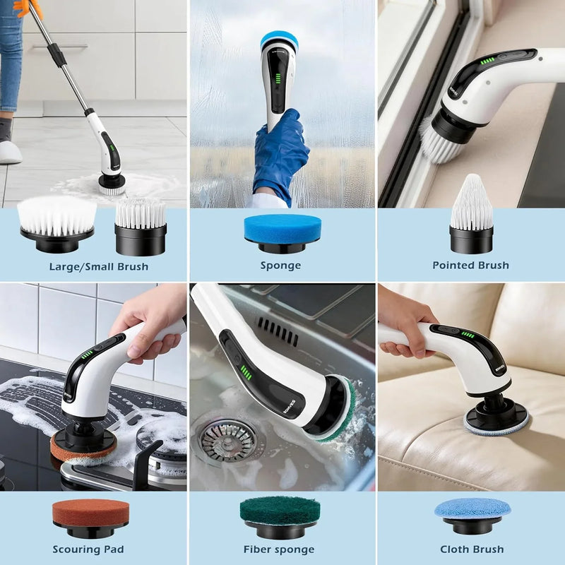 9 in 1 Electric Spin Scrubber Machine